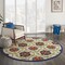 Homeroots 8 ft. Round Blue Vines Indoor & Outdoor Area Rug 384978 - alternate 7